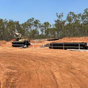 The Northern Territory marked a major milestone: the complete supply of its first subdivision using corrugated stormwater pipe.