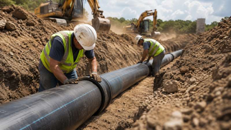 HDPE Pipe Installation Guide: Underground Bedding, Cover Requirements & Testing