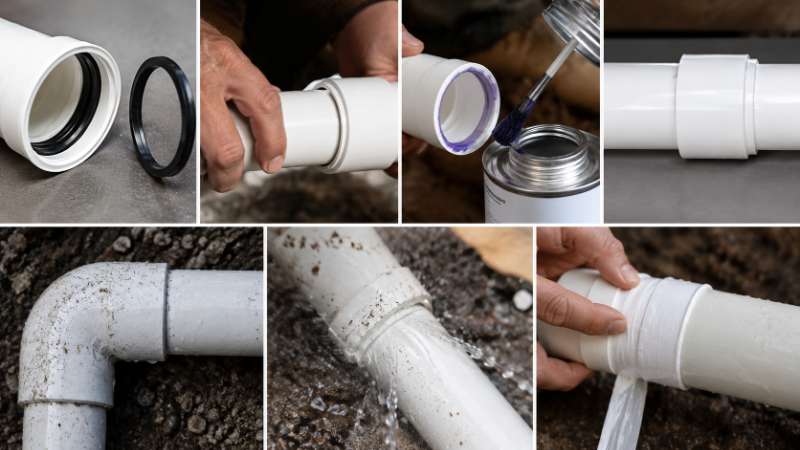 PVC Pipe Joining Methods: Rubber Ring, Solvent Cement & How to Fix a Joint Leak