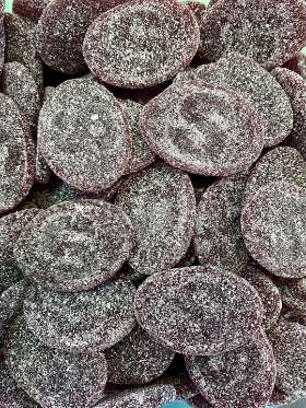 Sour S-Ovals Blackcurrant Swedish Candy Gelatin Free