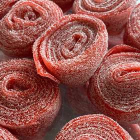 Swedish Strawberry Sour Gummy Rolls 3 Pieces Gelatin Free