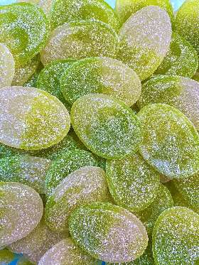 Sour S-Ovals Apple Swedish Candy Gelatin Free