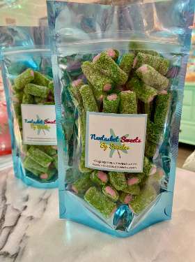 Rambo Watermelon Melon Logs With Creamy Raspberry Filling Swedish Candy