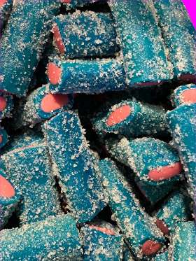 Sour Fizzy Blue Bubblegum Rambo Logs