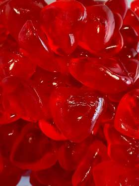 Strawberry Gummy Candy Hearts, Swedish Candy