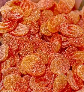 Sour Peach Oval S-Marke Swedish Candy