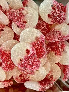 Danish Sour Skull A Swedish Candy With Raspberry Flavor Gluten Free, Gelatin Free