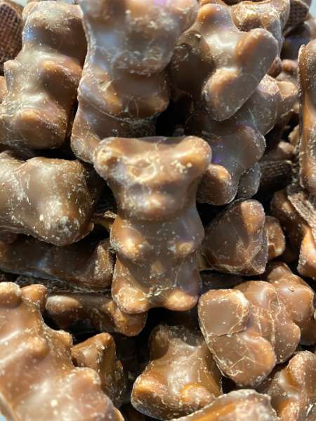 Marshmallow Teddy Bears dipped In Milk Chocolate Dahls Swedish Candy