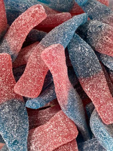 Fizzy Blue Bottles Sour Swedish Candy