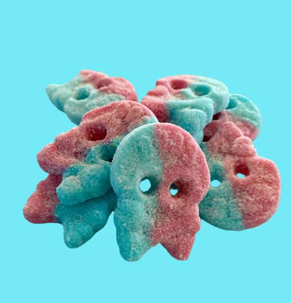 BUBS Sour Dizzy Skulls Swedish Candy