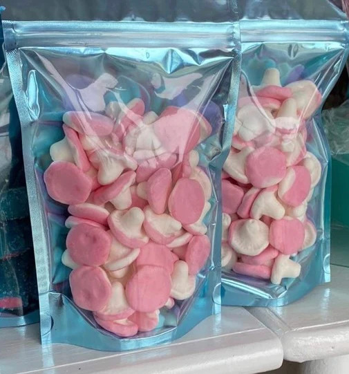 Wild Strawberry Marshmallow Mushrooms Swedish Candy