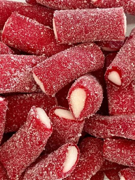 Strawberry Licorice with vanilla creamy center Rambo Logs
