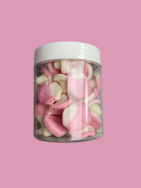 Marshmallow Mushrooms Vanilla Wild Strawberry In A Jar