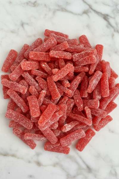 Super Sour Raspberry Swedish Candy — Gluten-Free Soda Bottle Gummies
