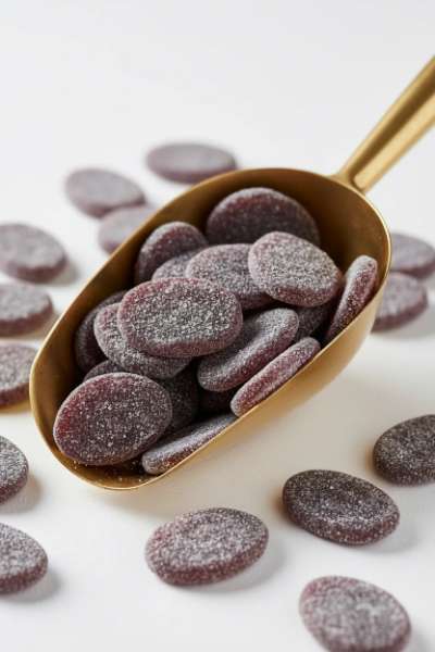 Sour S-Ovals Blackcurrant Swedish Candy Gelatin Free