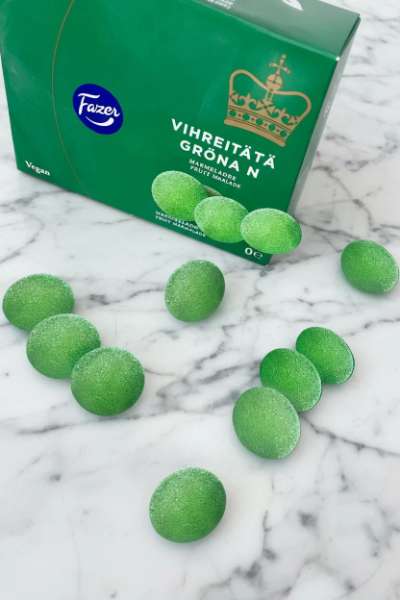 Green Sugar Coated Marmalade Spears By Fazer