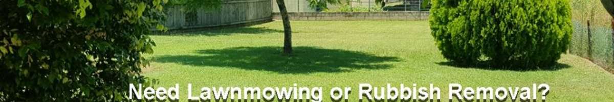 Mowing and Garden Cleanups Banner