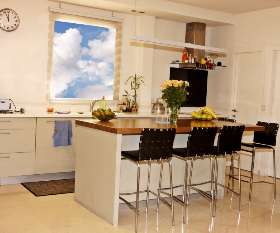 M11 Modern polyurethane with feature timber island bar