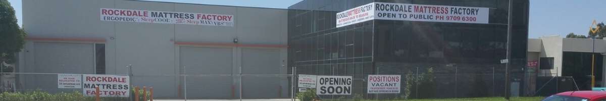 Rockdale Mattress Factory Banner