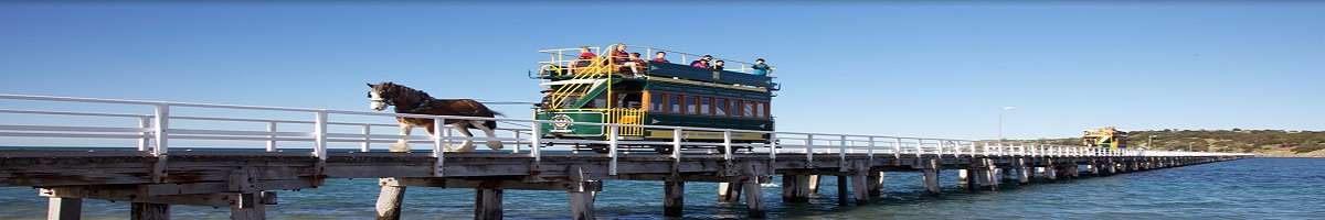 The Victor Harbor Horse Drawn Tram Banner