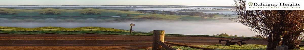 Balingup Heights Hilltop Forest Cottages Banner
