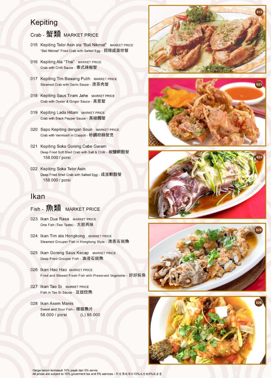 Bali Nikmat Menu