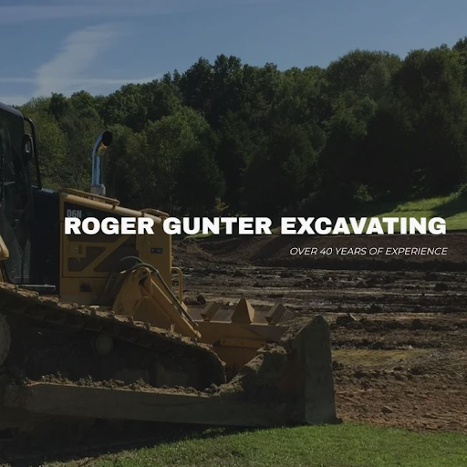 Roger Gunter Excavating, Bulldozing & Pond Building Logo