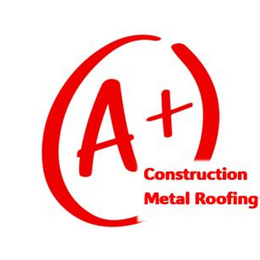 A+ Construction Metal Roofing Contractor Logo