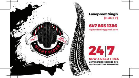 Night Rider Tire Service Banner