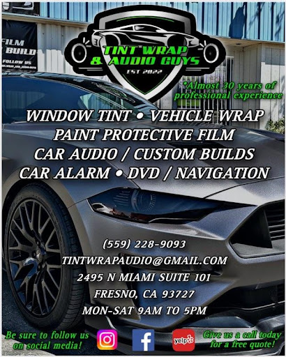 Tint Wrap & Audio Guys Banner