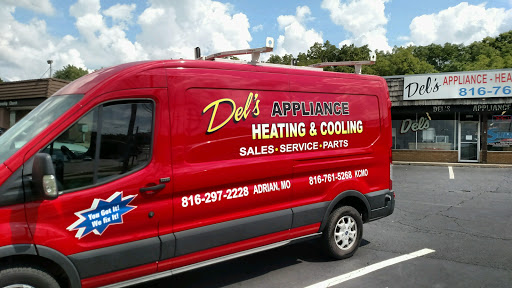 Del's Appliance Heating & Cooling Banner