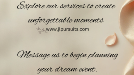 JL Pursuits Wedding & Event Planning Banner
