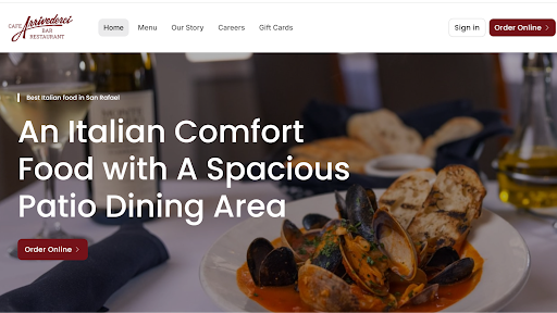 Café Arrivederci Banner