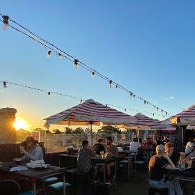 Sunset on The Rooftop - Webster's Bar in Newtown 
