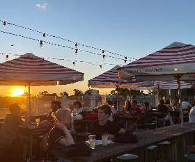 Sunset time - Webster's Bar in Newtown 