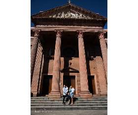 Outside-Church-Christening Photography by Fuss Photography