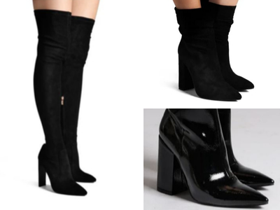Women's black boots