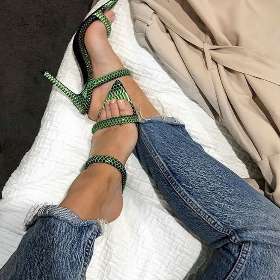 Alias Mae Snake Skin heels at Elwood 101