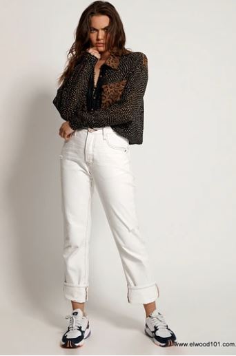 ONETEASPOON WOMENS WHITE BEAUTY TRUCKERS MID RISE STRAIGHT LEG JEANS - WHITE BEAUTY