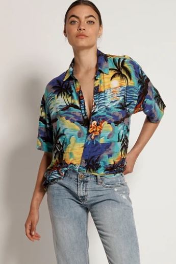 ONETEASPOON WOMENS HAWAIIAN SHIRT - HAWAII