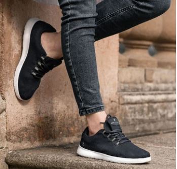 EMU AUSTRALIA WOMENS BARKLY WOOL SNEAKERS - BLACK