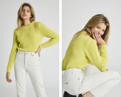 ROLLAS WOMENS SAILOR SWEATER - CITRON