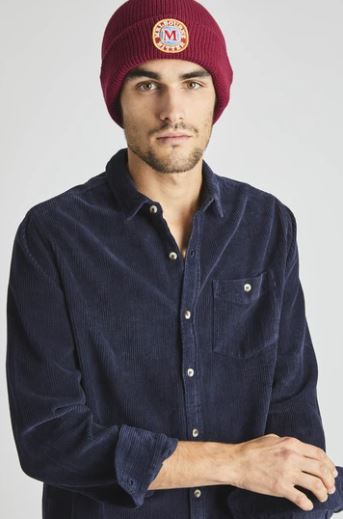 ROLLAS MENS MEN AT WORK FAT CORD SHIRT - NAVY