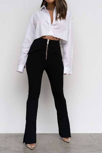 EFFIE KATS WOMENS PILOT PANTS - BLACK