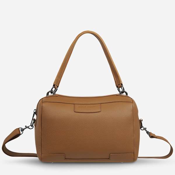 STATUS ANXIETY WOMENS STATUS ANXIETY WOMENS DON'T ASK LEATHER BAG - TAN