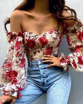 Seven Wonders The Label WOMENS FLORENCE BODYSUIT - BERRY FLORAL by Elwood101