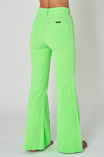 ROLLAS WOMENS EASTCOAST FLARE LIME CORDIAL CORD - LIME CORDIAL