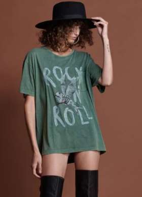 ONETEASPOON WOMENS KHAKI RNR SANTA FE TEE