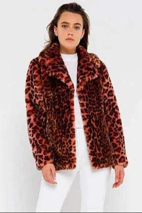 UNREAL FUR WOMEN'S TIGER BLAZER JACKET – BLUSH LEOPARD