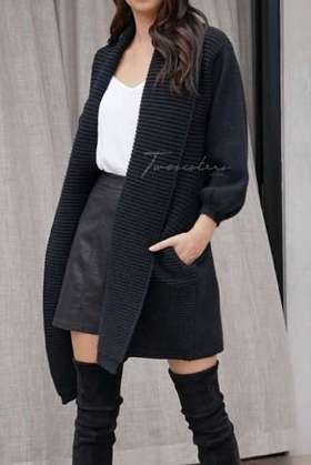 TWO SISTERS THE LABEL DANNIE KNIT CARDIGAN - BLACK